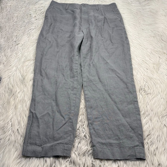 Rag & Bone Men's 36 Gray 100% Linen Trouser Pants Resort Summer Cabana Preppy